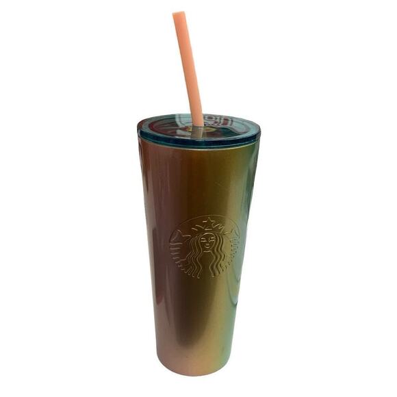 Starbucks Iridescent  Pink Gold Green Ombre‎ Summer 2020 16 oz - Picture 2 of 5